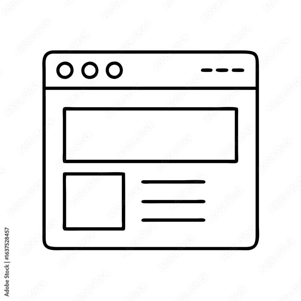 Poster website layout design template for web development and user interface design vector illustration
