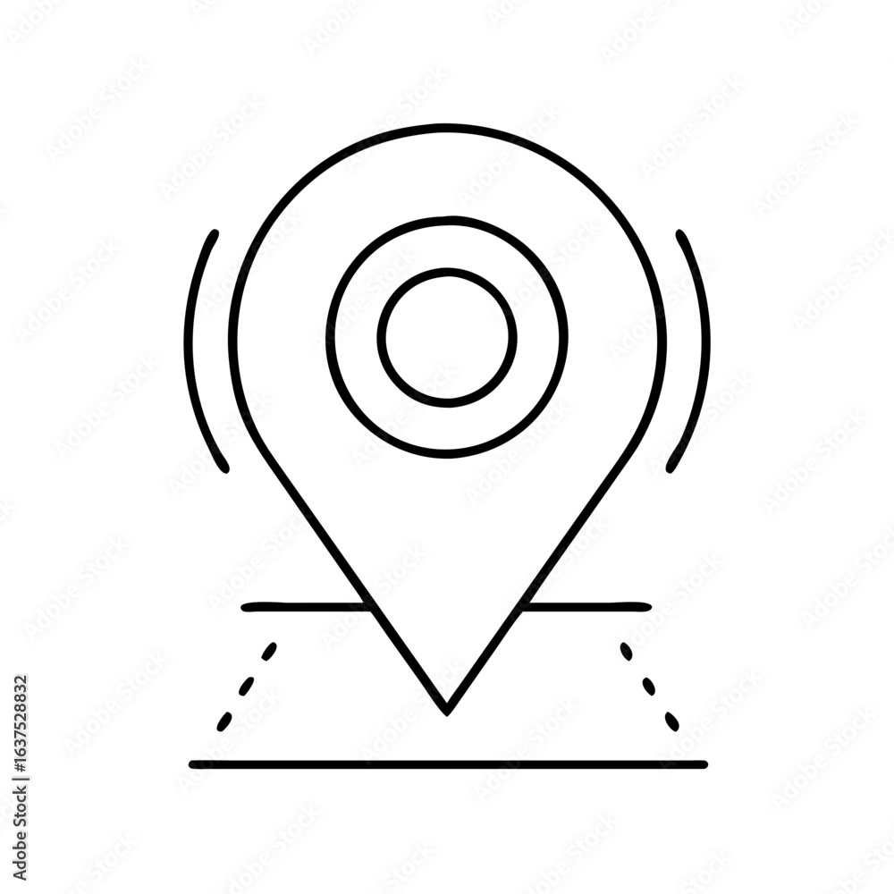 Aufkleber find location pin map pointer gps navigation travel destination address route position icon vector