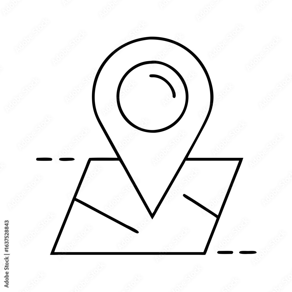 Poster find location map pointer icon vector illustration for gps navigation and destination search