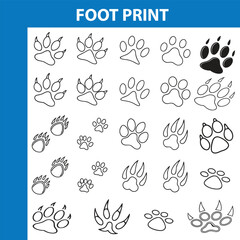 modern detailed professional high quality Foot Print Collection