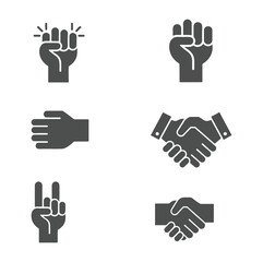 Obraz premium Set of hand icons