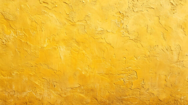 A bright yellow textured wall creates a vibrant and rustic background, perfect for adding a touch of vintage charm to any design with its aged and weathered appearance