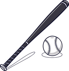 baseball bat and ball