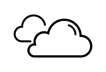 Cloud flat icon vector on black colour