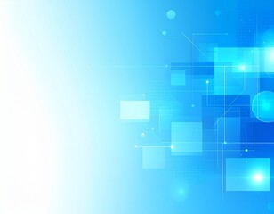 Naklejka premium Abstract blue technology background with squares and lines data connection concept