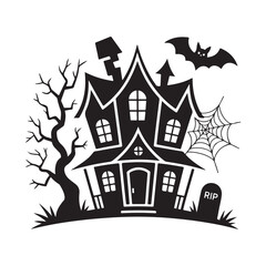 Fototapeta premium high quality Spooky Haunted House Scene
