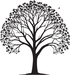 Obraz premium tree silhouette Vector | Minimalist & Trendy tree Silhouette Design | Unique & Stylish tree Artwork for Vector design
