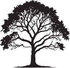 tree silhouette Vector | Minimalist & Trendy tree Silhouette Design | Unique & Stylish tree Artwork for Vector design