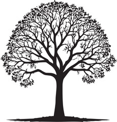 Fototapeta premium tree silhouette Vector | Minimalist & Trendy tree Silhouette Design | Unique & Stylish tree Artwork for Vector design