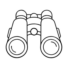 Find your way with these binoculars outline vector for outdoor adventures and exploration tool icon