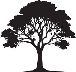 tree silhouette Vector | Minimalist & Trendy tree Silhouette Design | Unique & Stylish tree Artwork for Vector design