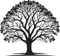 Obraz premium tree silhouette Vector | Minimalist & Trendy tree Silhouette Design | Unique & Stylish tree Artwork for Vector design