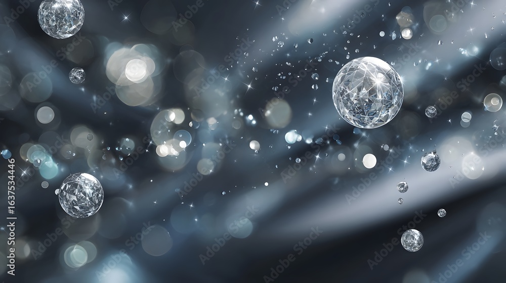 Poster a vibrant luminous display of shimmering glitter and twinkling lights creating a festive and enchant