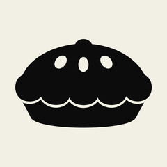hand drawn vector illustration of a muffin