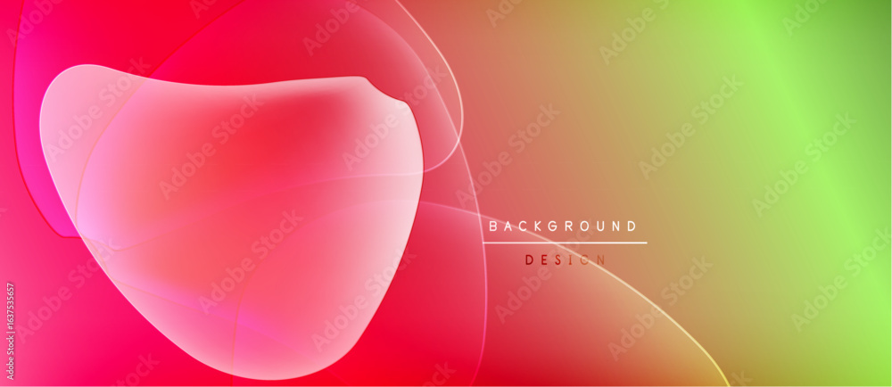 Poster abstract gradient background. red, yellow, green hues blend smoothly. fluid shapes create dynamic vi