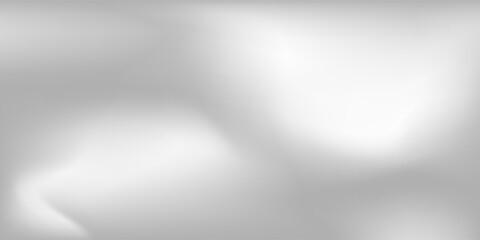 Silver foil background with metal mirror texture. Chrome gradient surface with light gloss simple abstract. Blured Vector Mesh