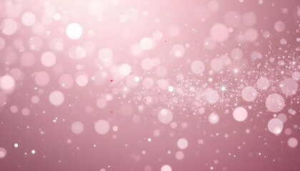 Soft white and gray sparkle bokeh glitter shimmers elegantly over a delicate pink abstract background design.