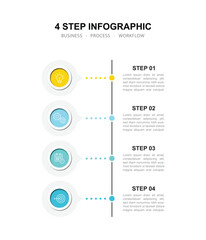 Vector Infographic label design template with icons and 4 options or steps. for your business data. Vector Illustration.
