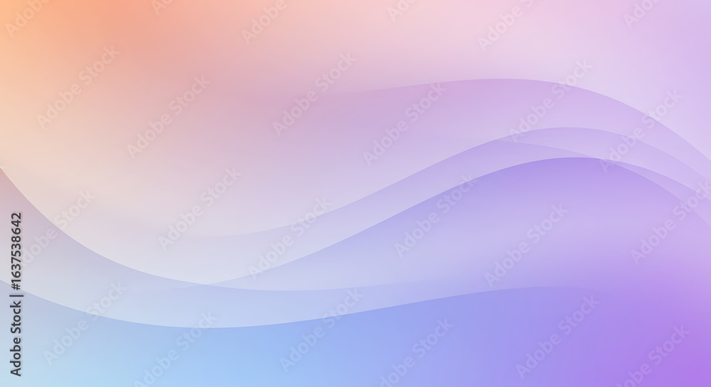 Aufkleber a conceptual illustration of gentle waves and soft gradients in pastel colors, creating a calm and m