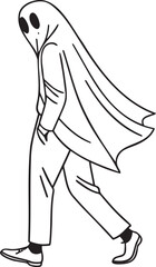 Halloween ghost silhouette icon