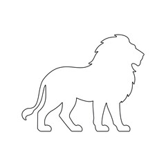lion silhouette illustration minimal simple art 