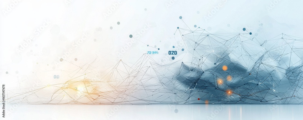Poster dynamic data visualization tech conference graphic design digital environment abstract viewpoint inn