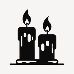 Obraz premium burning candle vector illustration