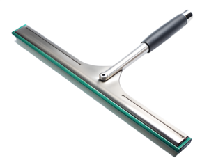 Squeegee for cleaning windows and surfaces, isolated on transparent background
