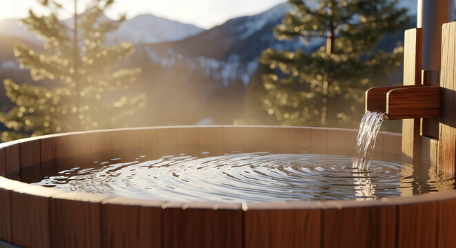 handgefertigter Whirlpool aus Zedernholz 