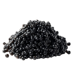 Pile Black Caviar on transparent background