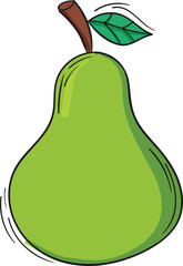 vector illustration of a guava fruit