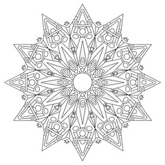 vector illustration of a decorative snowflake