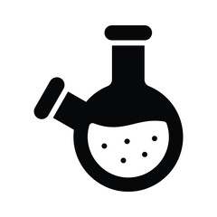 An glyph icon showing a chemical neck flask