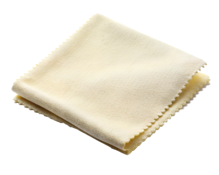 Soft yellow cloth fabric folded isolated on transparent background