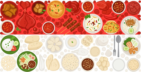 Indonesian Cuisine Spread in Celebration