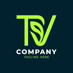 Joint letter green leaf logo design