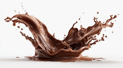 Chocolate splash on white background (1)