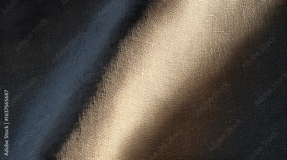Poster close-up view of a textured fabric with contrasting light and shadow.