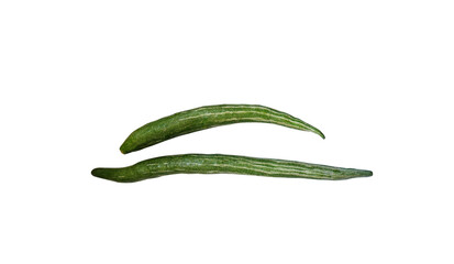 Snake gourd isolated on white background