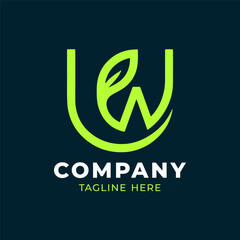 Joint letter green leaf logo design