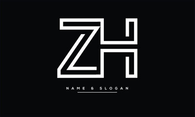 Obraz premium ZH, HZ, Z, H Abstract Letters Logo Monogram