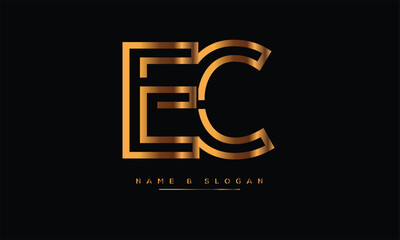 EC, CE, E, C Abstract Letters Logo Monogram