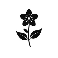 Lobelia flower silhouette icon
