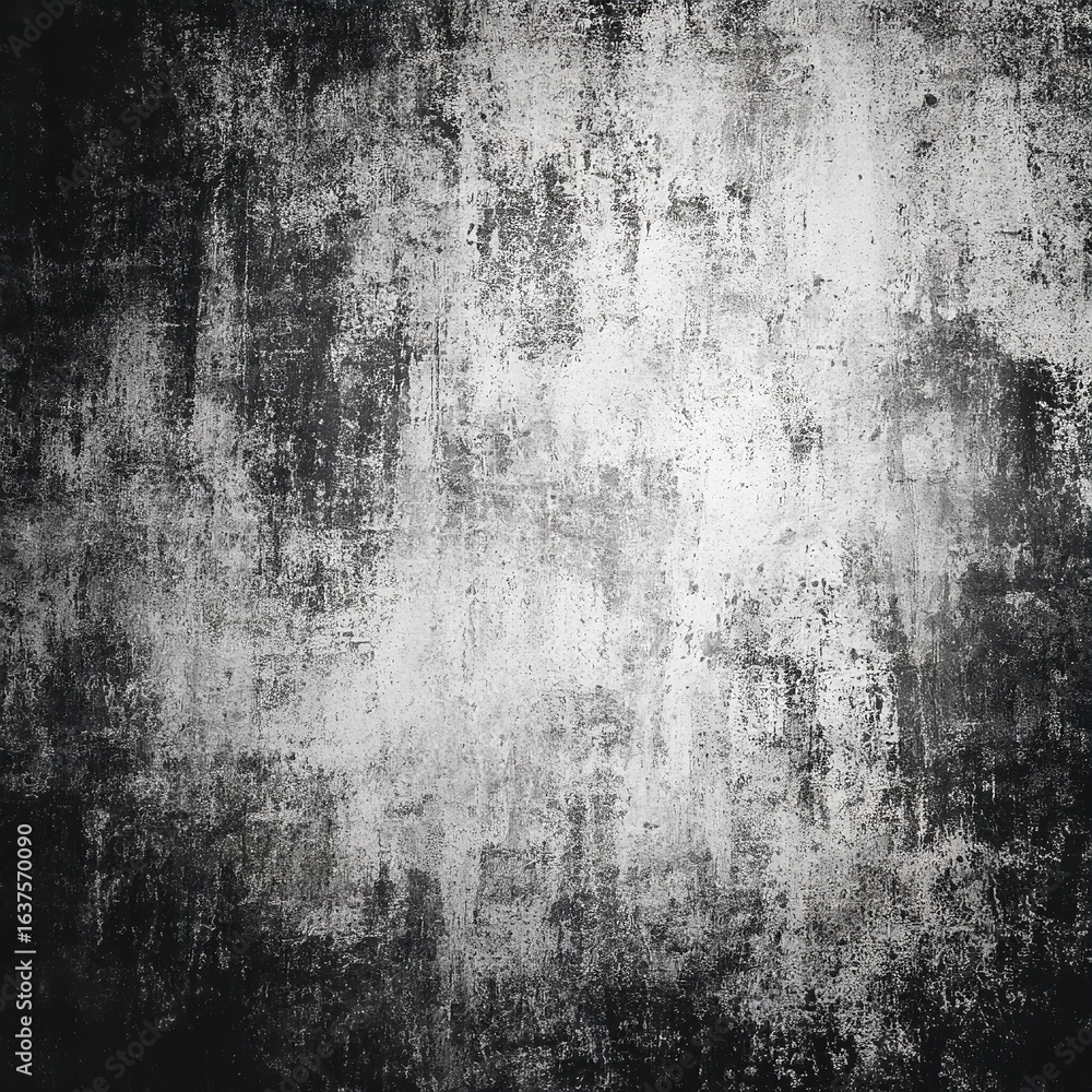 Poster a textured background with a blend of black and white creating a distressed and weathered appearance