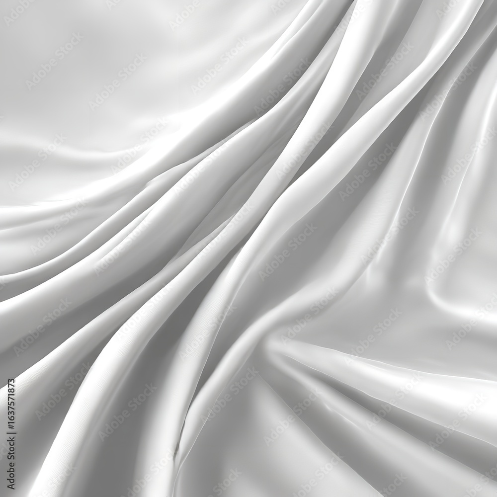 Aufkleber a close up of flowing white fabric with soft folds and subtle shadows creating a smooth texture look