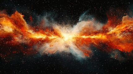 Cosmic explosion, fiery nebula