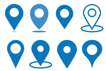 set of map pointers, set of parking location symbol. set of  location pointer, Public parking pointer icons. Parking icons set. Public parking, set of location pin, navigation,set of gps pointer icons