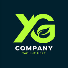 Joint letter green leaf logo design