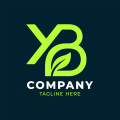 Fototapeta premium ZD letter green leaf logo design