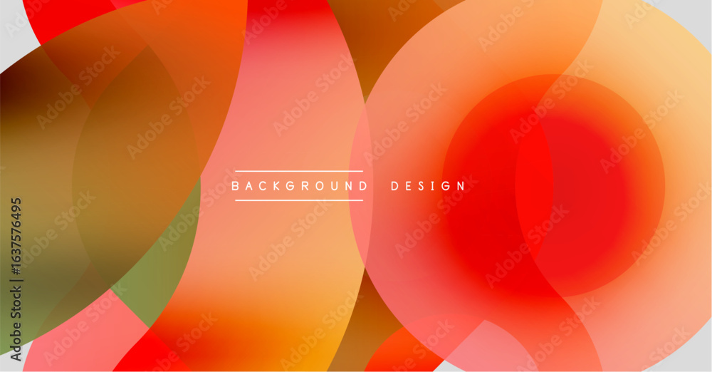 Poster abstract colorful layers create dynamic composition. warm tones dominate, offering modern visual exp